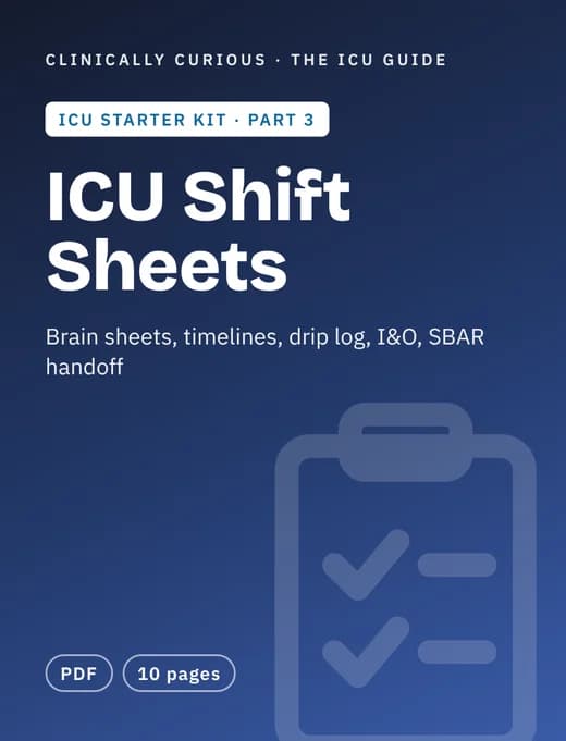 ICU Starter Kit Part 3: ICU Shift Sheets cover
